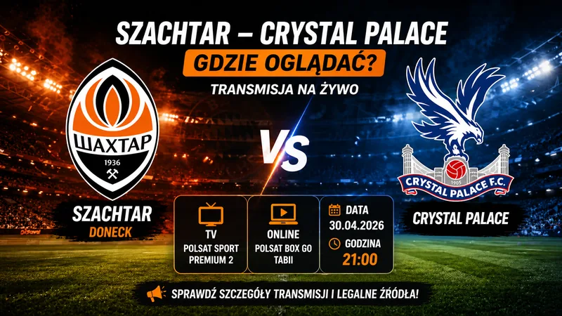 Szachtar Donieck – Crystal Palace transmisja online i TV